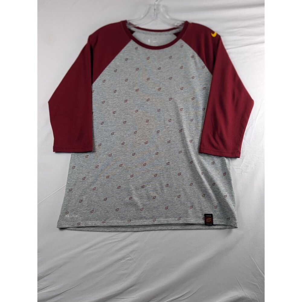 Cleveland Cavaliers NBA Nike Dri-FIT Long Sleeve Raglan Tee Womens Large T Shirt